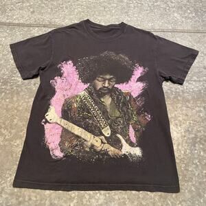 Jimi Hendrix Guitar Shirt Mens Medium Vintage Art Graphic Band Tee Concert